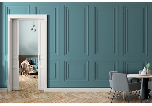Blue vintage refined design wallpaper paneling-0244
