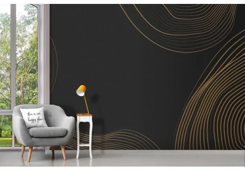 Abstract brown stripes wallpaper waves-0257 2