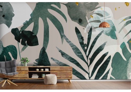 Tropical flowers nature design wallpaper-0264 2