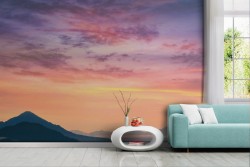 Wallpaper Dawn Sunset Sky Mountain