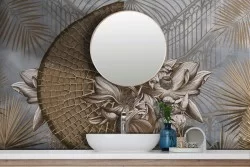 Carta da Parati 3D Fiori Vintage