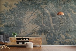 Forest nature vintage illustration wallpaper-0292