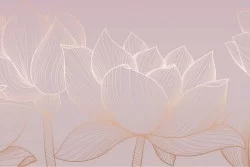 Carta da Parati Design e Stili Flora e Fauna Fiori Natura Orientale zen