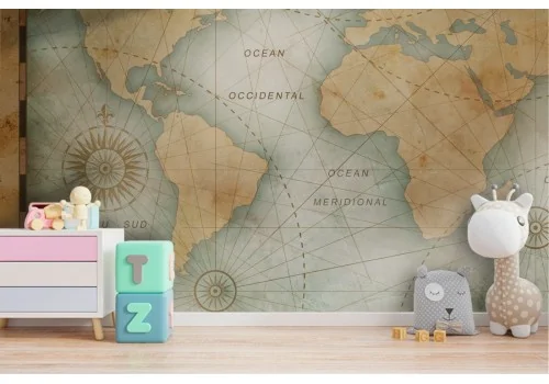 Ancient map globe wallpaper