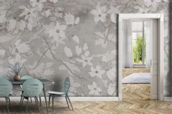 Refined nature white flowers wallpaper-0299