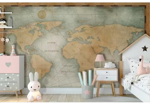 Wallpaper world map ancient map 2