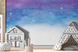 Carta da Parati cielo stellato bambini illustrazione-0302