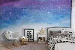 Carta da Parati cielo stellato bambini illustrazione-0302