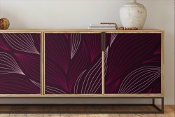 Carta da Parati petali fiore rosso design moderno-0304