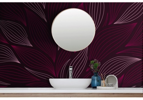 Carta da Parati petali fiore rosso design moderno-0304 2