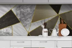 Carta da Parati marmo nero e grigio dettagli oro luxury-0308