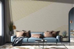 Yellow Stripes Wallpaper design-0315