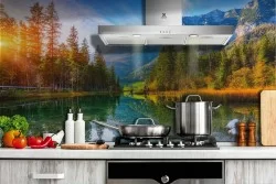 Wallpaper lake in the forest nature landscape-0321