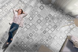 Geometric diamond wallpaper decoration