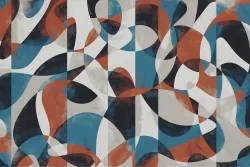 Carta da Parati Design e Stili Dipinti e Acquerelli Geometrica