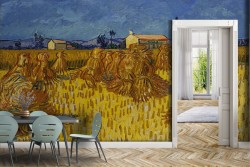 Carta da Parati campo di grano dipinto-0323