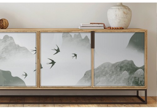 Wallpaper Mountain Oriental Illustration-0327