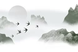 Carta da Parati Design e Stili Paesaggi e Natura Astratta Montagna