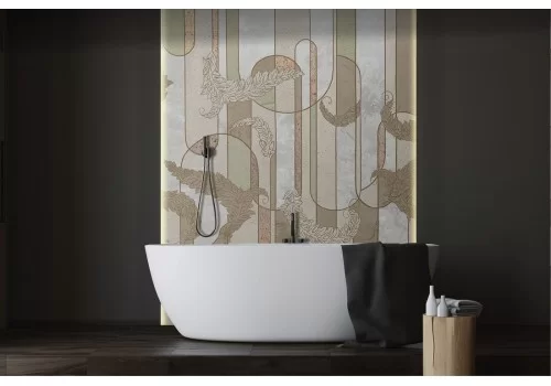 Carta da Parati decorazione raffinata geometrica vintage-0329 2