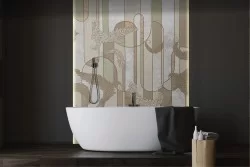 Carta da Parati decorazione raffinata geometrica vintage-0329