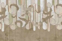 Carta da Parati Design e Stili Geometrica Vintage