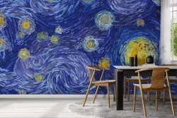 Van Gogh Starry Night Sky Wallpaper-0337