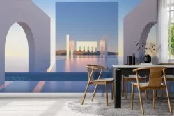 Carta da Parati architettura 3D design moderno-0340