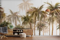 Carta da Parati palme tropicali natura design-0342
