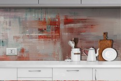 Wallpaper plaster surface red and pink-0345