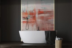 Wallpaper plaster surface red and pink-0345