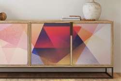 Geometric wallpaper decoration pink tones triangles-0349