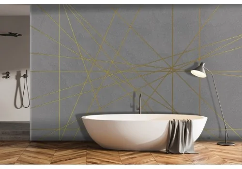 Geometric decoration wallpaper gold stripes luxury-0351