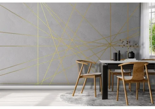 Carta da Parati decorazione geometrica righe oro luxury-0351 2