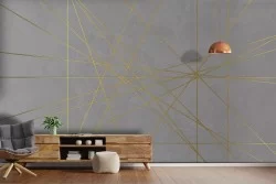 Carta da Parati Geometrica Luxury Righe e Onde