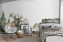 Forest Animals Wallpaper Children's Design-0352