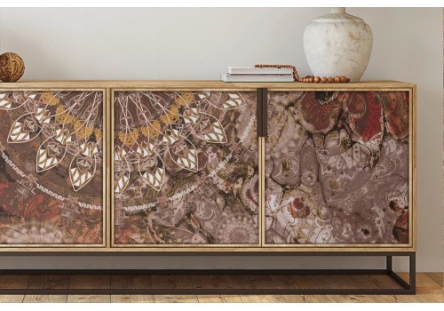 Carta da Parati mandala orientale rosso-0355 2