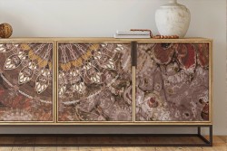 Carta da Parati mandala orientale rosso-0355