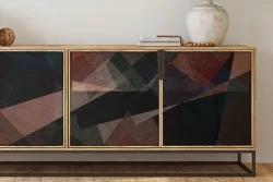 Geometric Decoration Wallpaper Bordeaux-0359