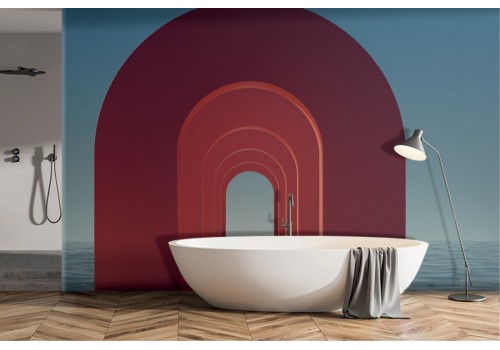 3D Architecture Wallpaper Modern Design-0364 2