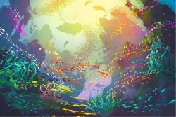 Carta da Parati Bambini Flora e Fauna Animali uccelli Mondo acquatico Paesaggi