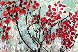 Wallpaper Design and Styles Flora and Fauna Painted Trees and Watercolors Flowers Nature