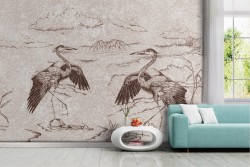 Tropical Vintage Animal Wallpaper