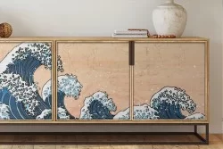 Oriental wave wallpaper illustration design-0367