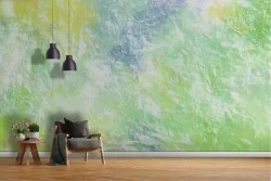 Green and Yellow Abstract Wallpaper Decoration-0370