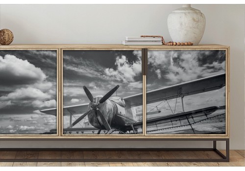 Airplane Wallpaper Black and White Photography-0372