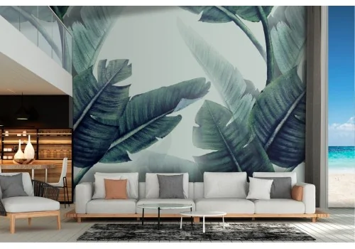 Tropical large leaves nature wallpaper