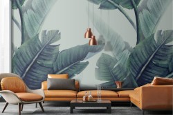 Tropical large leaves nature wallpaper