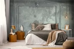 Vintage boiserie wallpaper faux wall surface-0122