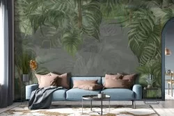 Carta da Parati Foglie Natura Tropicale