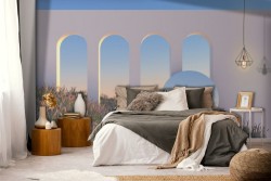 Wallpaper modern architecture landscape 3D-0127